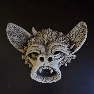 Intricate Cream Gargoyle Wall Art